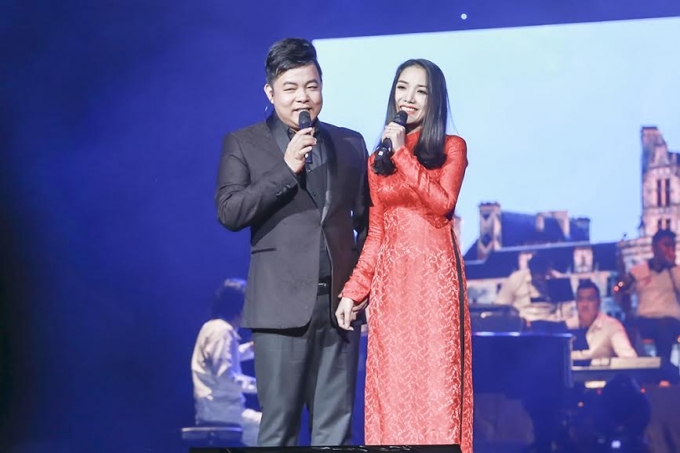 Quang L&ecirc; song ca cũng học tr&ograve; Th&uacute;y Huyền ca kh&uacute;c chủ đề