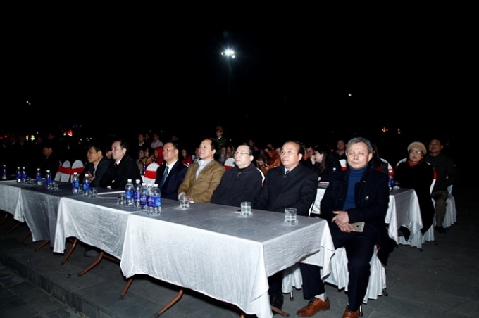 Đồng ch&iacute; Nguyễn Văn Tr&igrave; - Ph&oacute; B&iacute; thư Tỉnh ủy, Chủ tịch UBND tỉnh Vĩnh Ph&uacute;c dự buổi tổng duyệt Chương tr&igrave;nh nghệ thuật ch&agrave;o mừng Lễ đ&oacute;n nhận bằng di t&iacute;ch Quốc gia đặc biệt. (Ảnh: Kh&aacute;nh Linh/ B&aacute;o Vĩnh Ph&uacute;c)