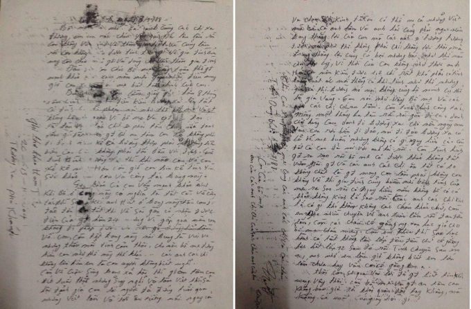 L&aacute; thư cuối c&ugrave;ng của liệt sỹ Trần Văn Bảy.