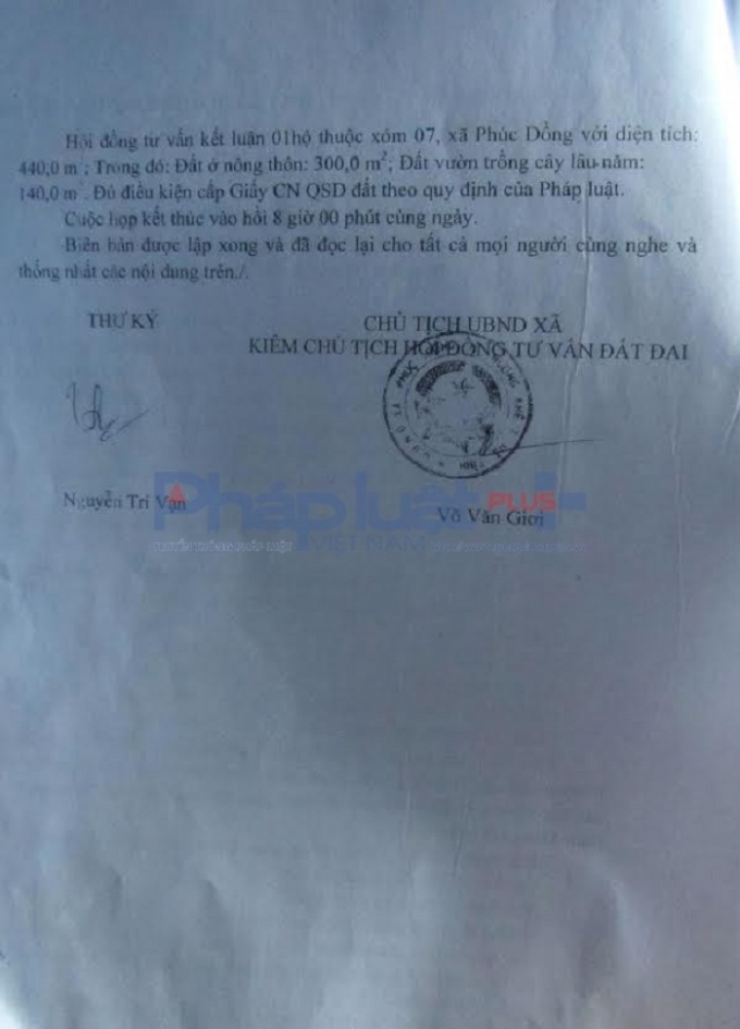 Kết luận của Hội đồng.