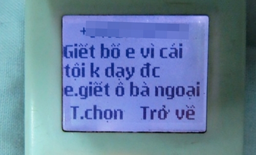 Những lời đe dọa trong tin nhắn của thiếu &uacute;y Trung gửi cho chị Thảo&nbsp;