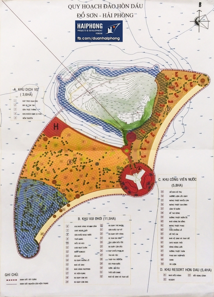 Quy hoạch chi tiết khu du lịch v&agrave; vui chơi giải tr&iacute; cao cấp ở Đảo Dấu.
