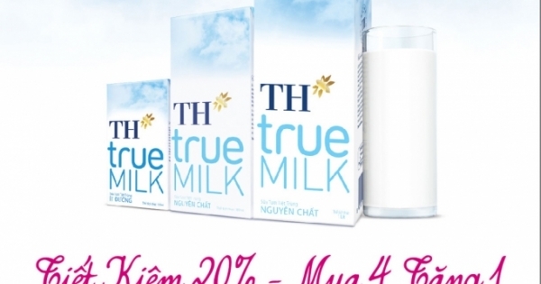 TH True MILK Khuyến mãi mua 4 tặng 1