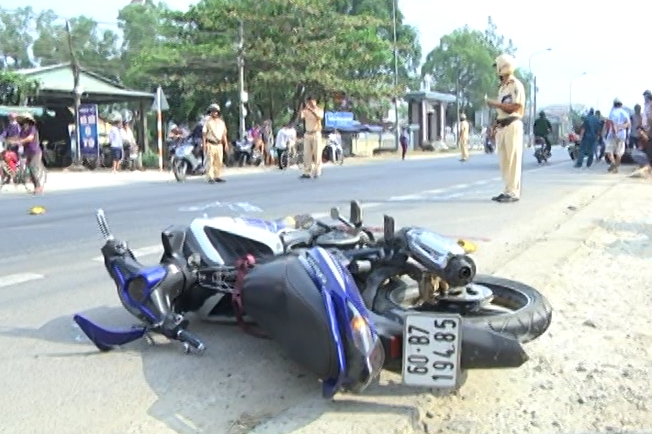 Hiện trường vụ tai nạn.