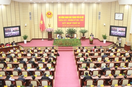 Kỳ họp thứ 15 HĐND TP. H&agrave; Nội kho&aacute; XIV nhiệm kỳ 2011-2016.
