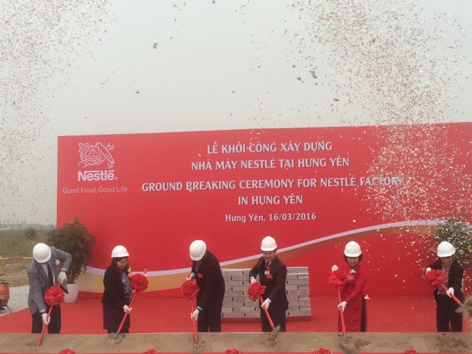 Lễ khởi c&ocirc;ng x&acirc;y dựng nh&agrave; m&aacute;y Nestl&eacute; tại Hưng Y&ecirc;n