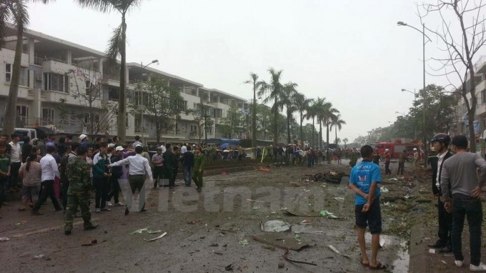 Vụ nổ khiến nhiều căn nh&agrave; bị hỏng kh&aacute; nặng.&nbsp;