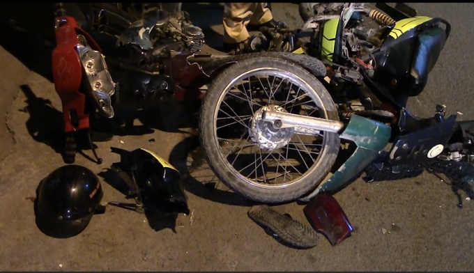 Hiện trường vụ tai nạn.