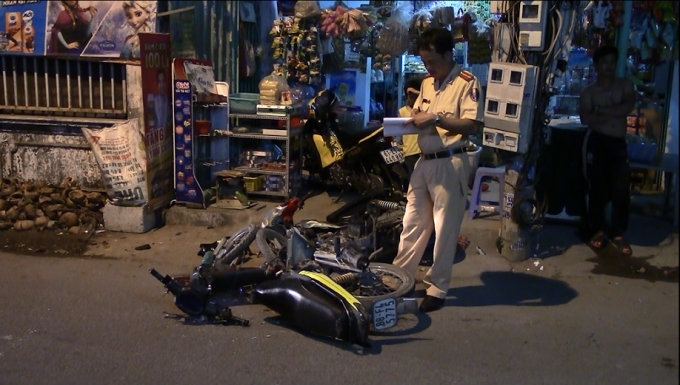 Hiện trường vụ tai nạn.