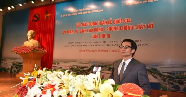 Phó Thủ tướng Vũ Đức Đam dự lễ Phát động tuần lễ Quốc gia ATLĐ - PCCN