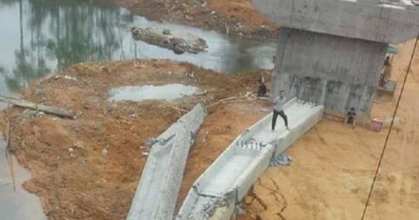 Lại thêm một vụ sập cầu tại Quảng Ninh