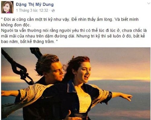 Status mong muốn c&oacute; một người tri kỉ của Midu. Ảnh: facebook.