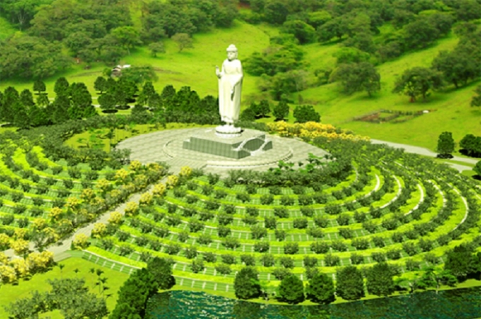 Ảnh phổi cảnh tổng thể khu C&ocirc;ng vi&ecirc;n nghĩa trang Vĩnh Hằng Thi&ecirc;n Ph&uacute;c.