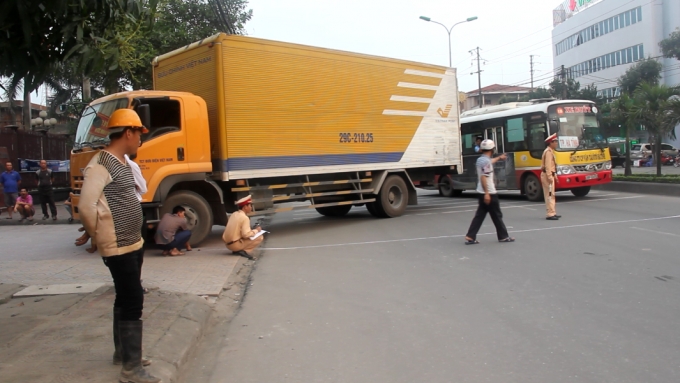 Hiện trường xảy ra vụ tai nạn.