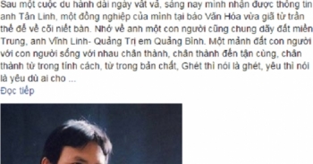 Vĩnh biệt nhà báo, nhà thơ Tân Linh: Cuộc đời với những niềm đau