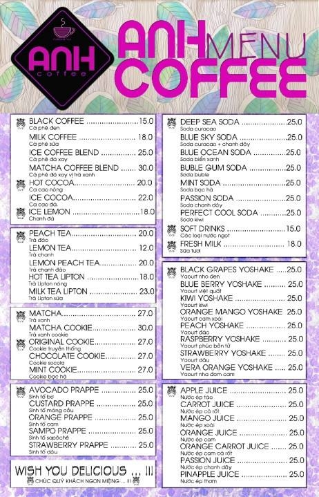 Đồ uống hấp dẫn v&agrave; mới lạ.