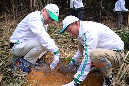 Đ&acirc;y l&agrave; năm thứ 6 dự &aacute;n trồng rừng được triển khai tại Vườn quốc gia Bến En với tổng diện t&iacute;ch c&acirc;y trồng khoảng hơn 100 ha.