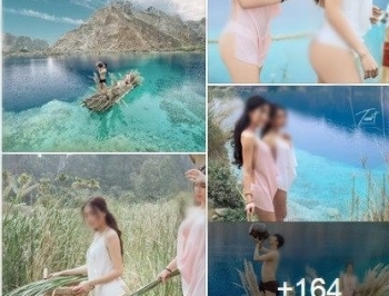 Hai cô gái ăn mặc phản cảm chụp ảnh ở Tuyệt Tình Cốc hứng trọn "gạch đá" từ cư dân mạng