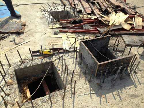 Hầm nước nơi xảy ra vụ ngạt kh&iacute;.