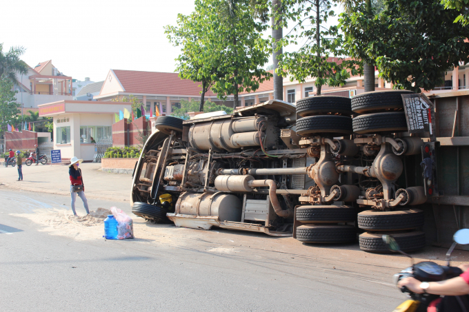 Hiện trường vụ tai nạn.