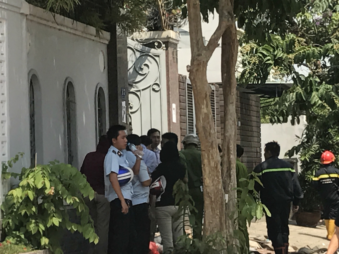 Hiện trường được phong tỏa.