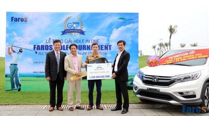 Golfer Phạm Vĩnh H&agrave; thắng giải HIO tại&nbsp; FLC Faros Golf Tournament 2016.