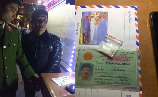 Đối tượng c&ugrave;ng tang vật được cơ quan chức năng bắt giữ.