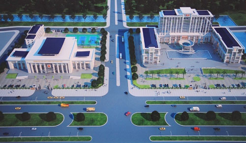 hối cảnh Dự &aacute;n trung t&acirc;m h&agrave;nh ch&iacute;nh TP Thanh H&oacute;a c&oacute; diện t&iacute;ch hơn 42.000 m2, vốn đầu tư 650 tỷ đồng. Ảnh: L&ecirc; Ho&agrave;ng.