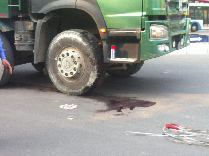 Hiện trường vụ tai nạn.