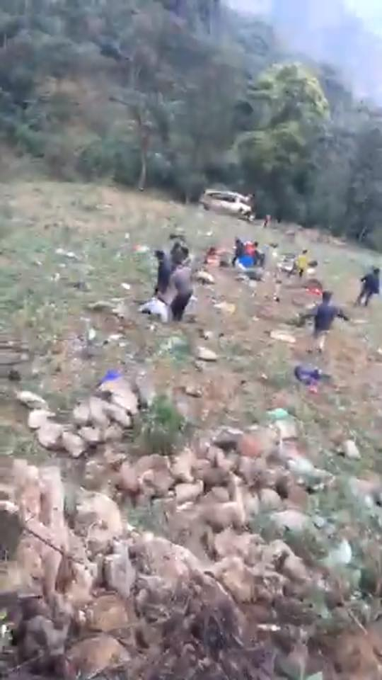 Hiện trường vụ tai nạn nghi&ecirc;m trọng xảy ra tại L&agrave;o Cai.