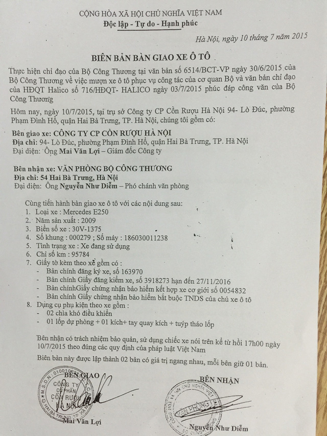 Bộ C&ocirc;ng Thương từng