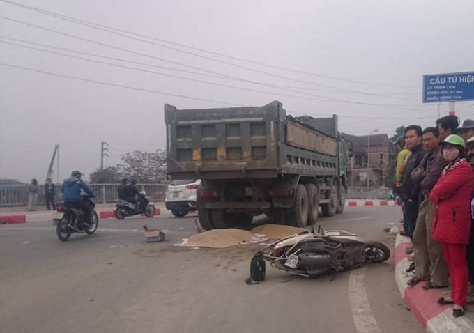 Hiện trường vụ tai nạn.