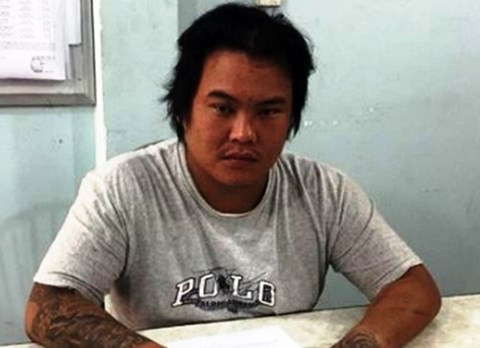 Nguyễn Trung Hiếu khi bị bắt giữ.