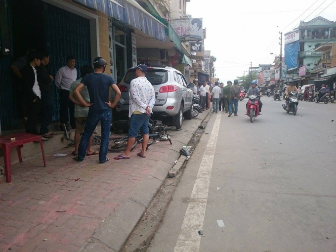 Hiện trường vụ tai nạn.