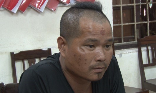 Huỳnh Tăng Đệ tại cơ quan c&ocirc;ng an.