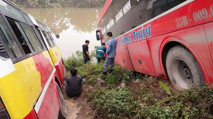 Hiện trường vụ tai nạn.