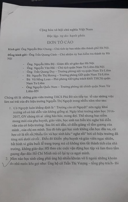 Đơn tố c&aacute;o b&agrave; Nguyệt.