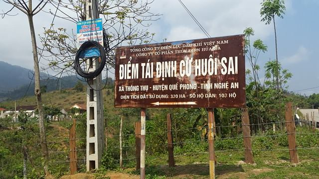 Điểm t&aacute;i định cư Hu&ocirc;i Sai x&atilde; Th&ocirc;ng Thụ.