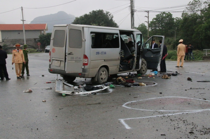 Hiện trường vụ tai nạn.