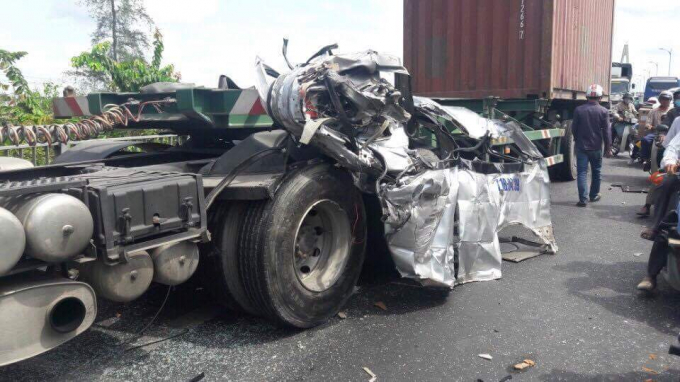 Hiện trường vụ tai nạn.