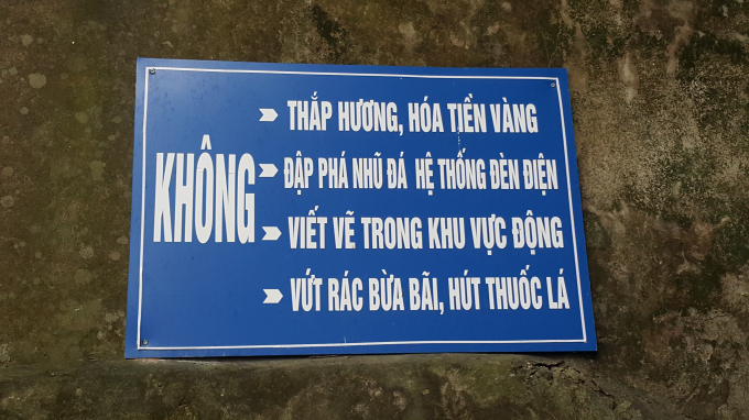 Theo Ban quản l&yacute; khu di t&iacute;ch, phần lớn những n&eacute;t vẽ bậy xuất hiện từ những năm trước. Gần đ&acirc;y c&ocirc;ng t&aacute;c bảo vệ được siết chặt n&ecirc;n t&igrave;nh trạng n&agrave;y đ&atilde; giảm đ&aacute;ng kể.