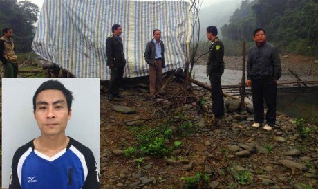 Đối tượng L&ecirc; Minh Nam (ảnh nhỏ) v&agrave; hiện trường vụ &aacute;n.