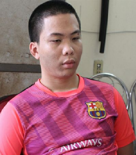 Đối tượng Đo&agrave;n Văn Nghĩa tại cơ quan C&ocirc;ng an.