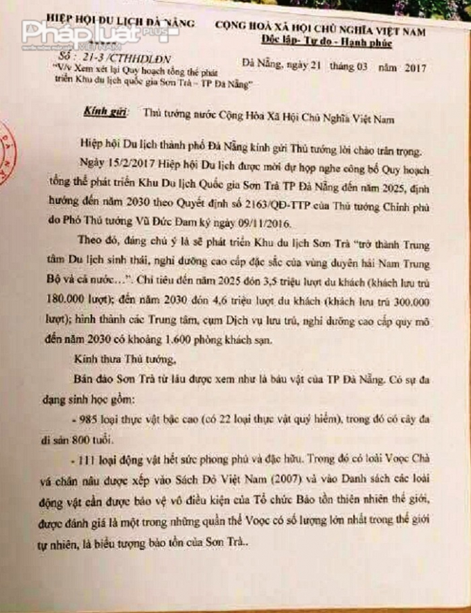 C&ocirc;ng văn của Hiệp hội du lịch TP. Đ&agrave; Nẵng ''k&ecirc;u cứu