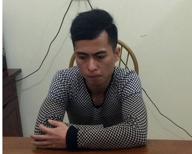 Đối tượng Ng&ocirc; Văn Sơn tại cơ quan điều tra. (Ảnh: b&aacute;o D&acirc;n tr&iacute;)