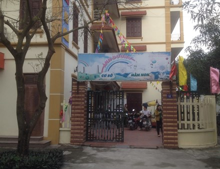 Cơ sở Mầm non tư thục &Aacute;nh Dương, nơi xảy ra sự việc.