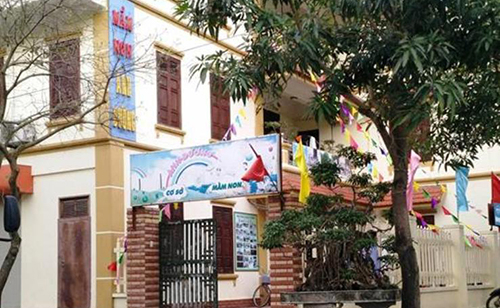 Cơ sở mầm non &Aacute;nh Dương nơi xảy ra vụ việc. (Ảnh: VnExpress)