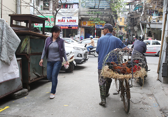 Người đ&agrave;n &ocirc;ng dắt chiếc xe đạp rao b&aacute;n g&agrave; khắp c&aacute;c ng&otilde; nhỏ của phường Nguyễn Trung Trực. Trước đ&acirc;y &ocirc;ng vẫn thường ngồi b&aacute;n h&agrave;ng tại vỉa h&egrave; chợ Ch&acirc;u Long.