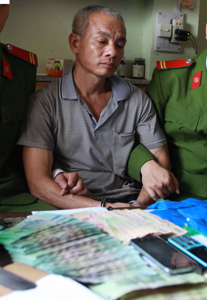 Đối tượng Lương Văn Hợp tại cơ quan C&ocirc;ng an.