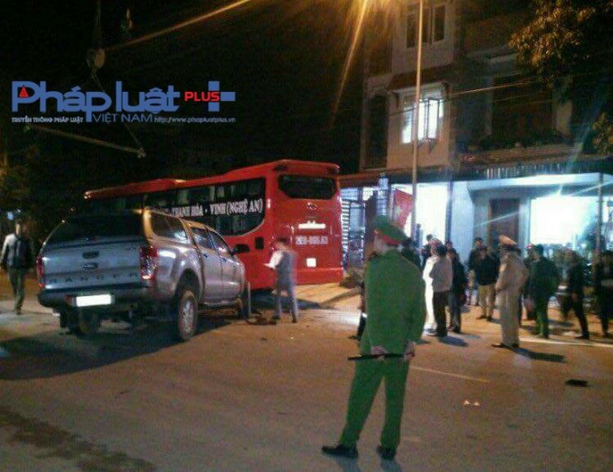 Hiện trường vụ tai nạn.